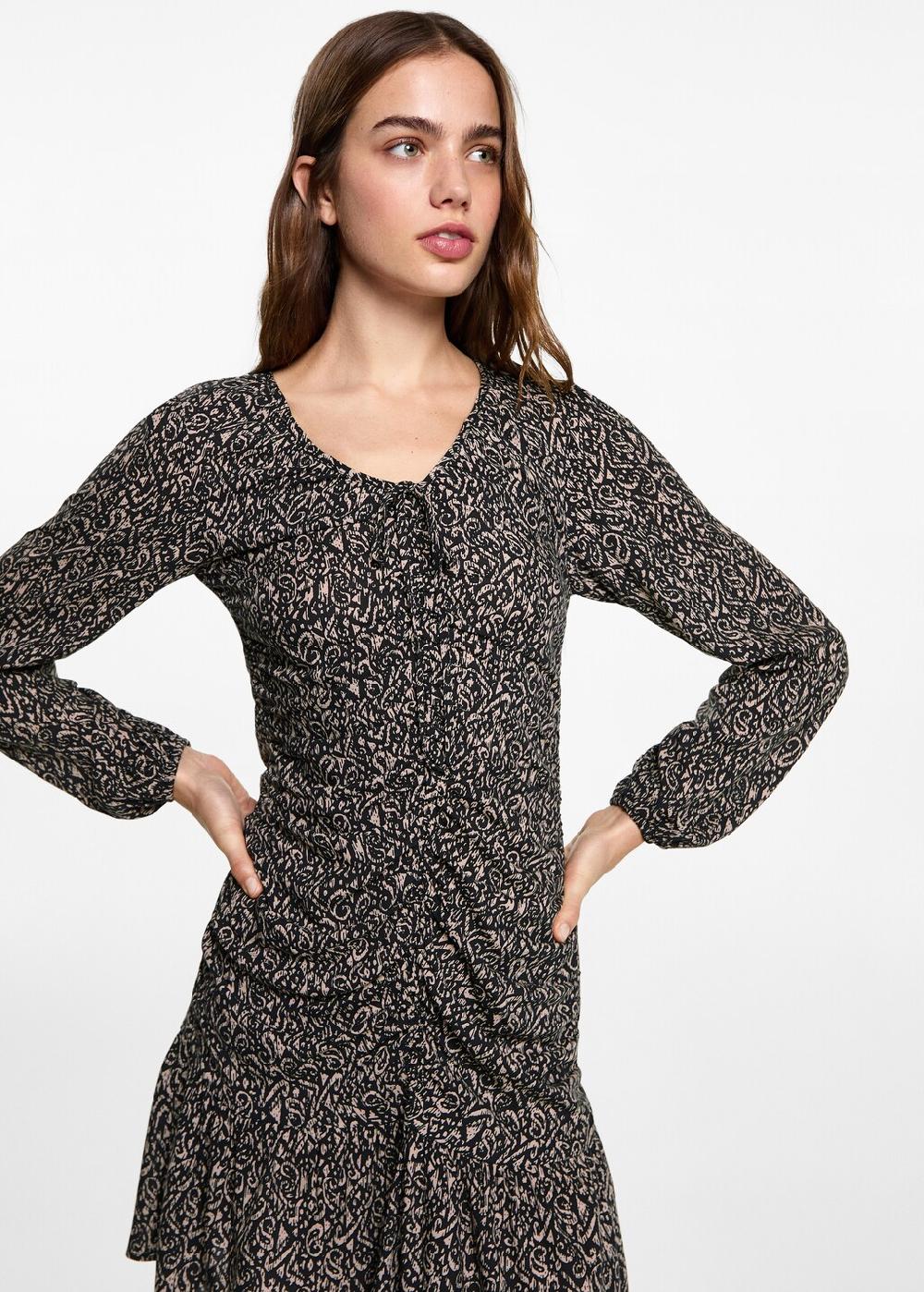 Mango Abito increspato stampa