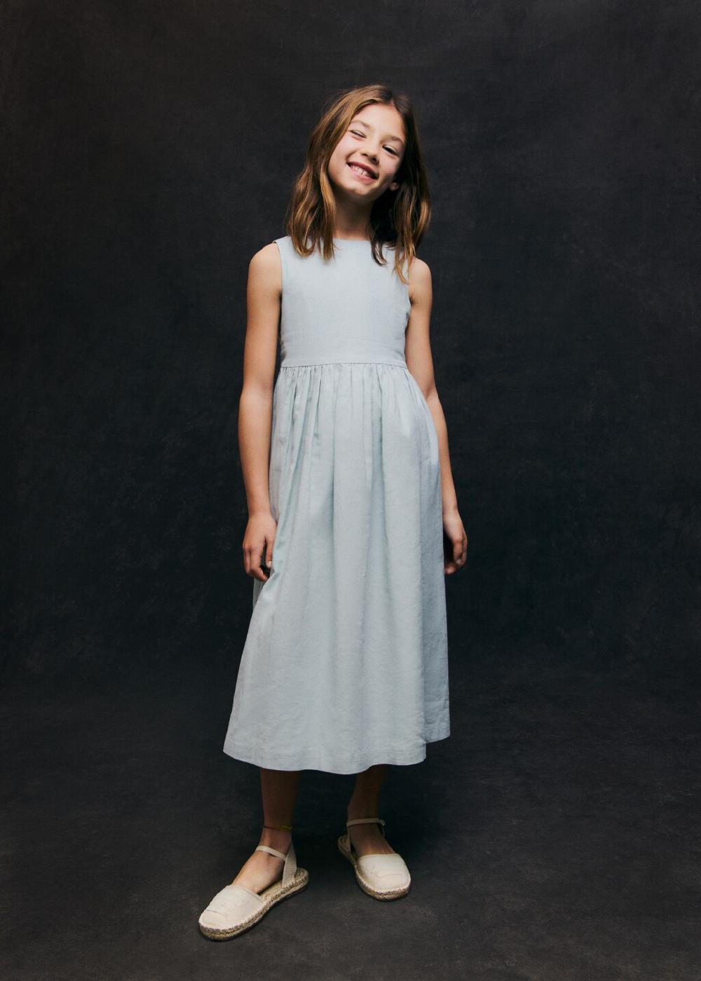 Mango Abito lino fiocchi