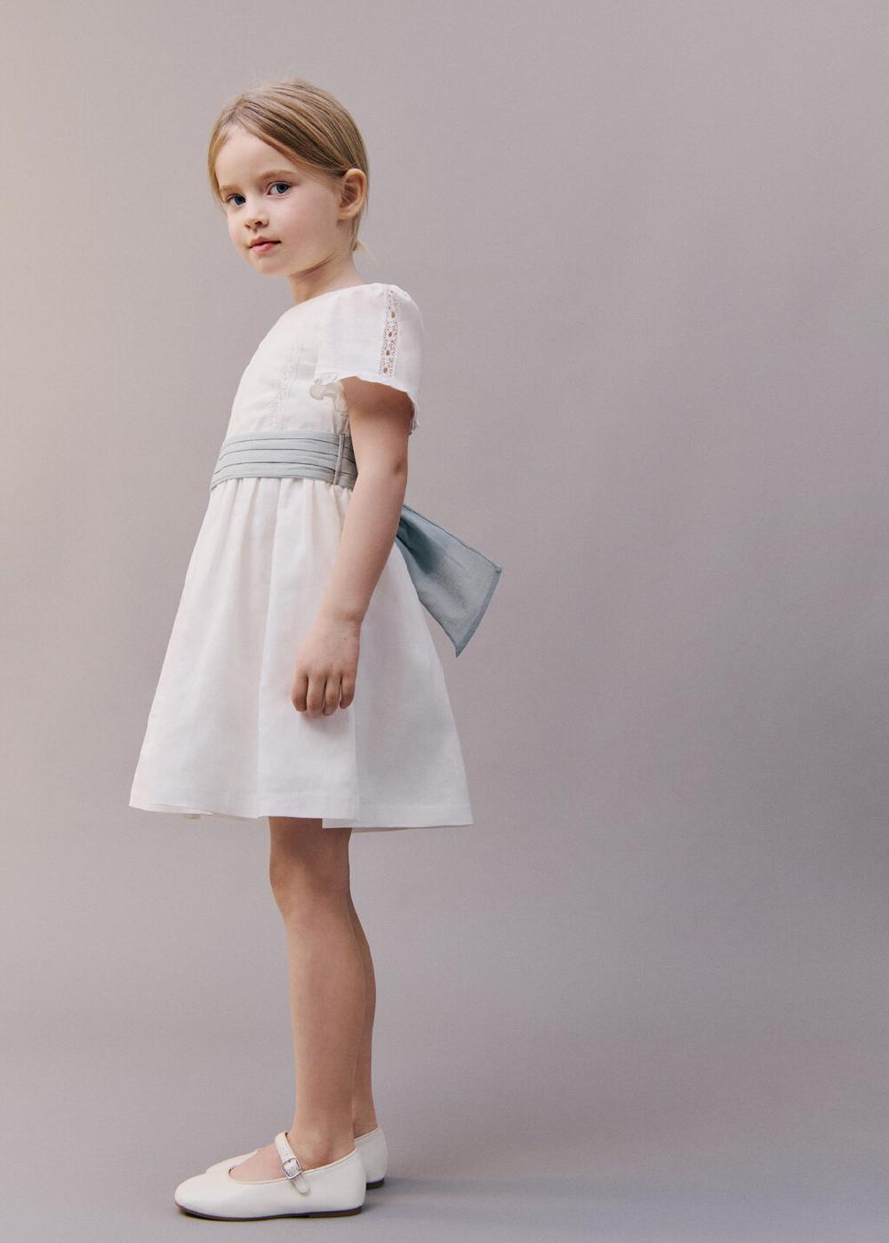 Mango Abito lino fiocco