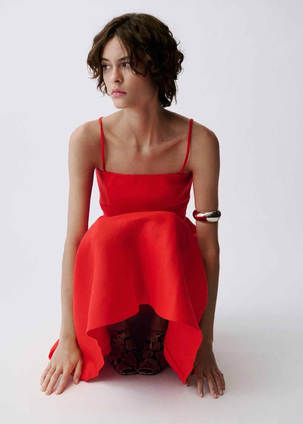 Mango Abito lino fiocco