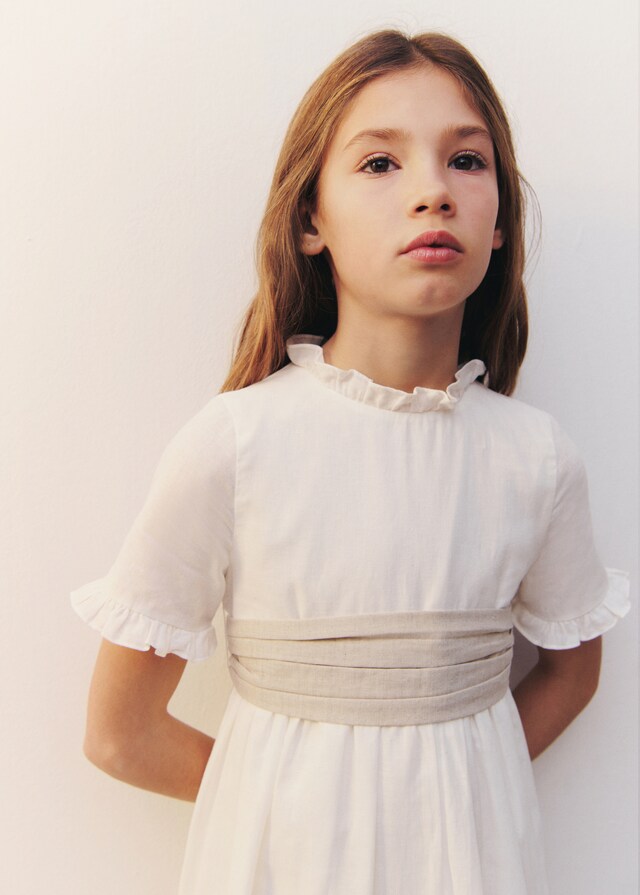 Mango Abito Lino Volants