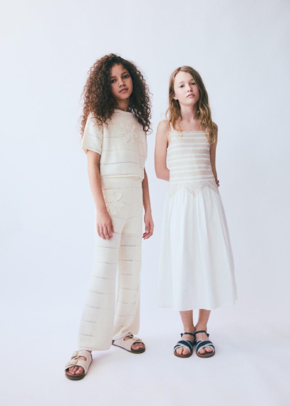 Mango Abito midi ricamo