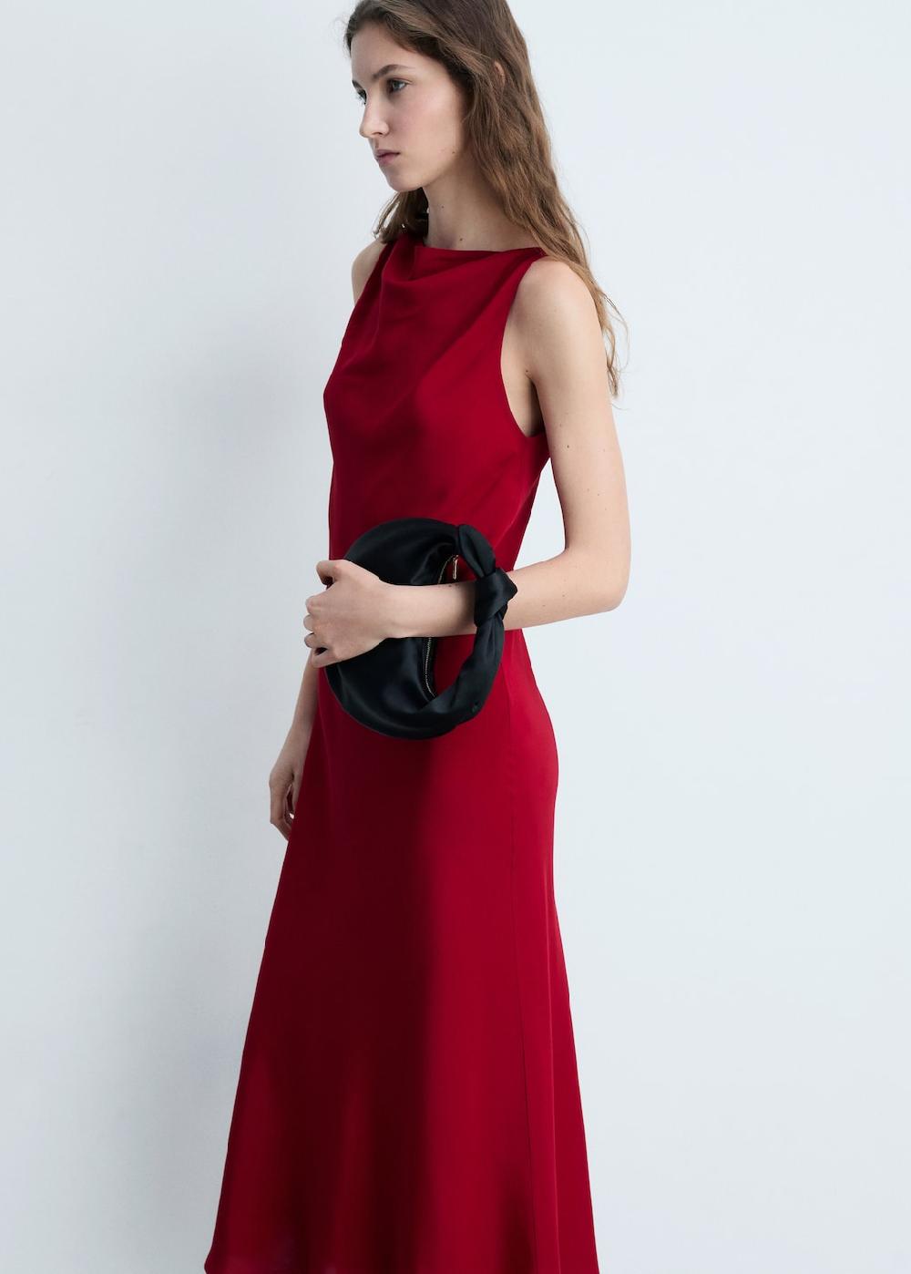 Mango Abito midi satinato