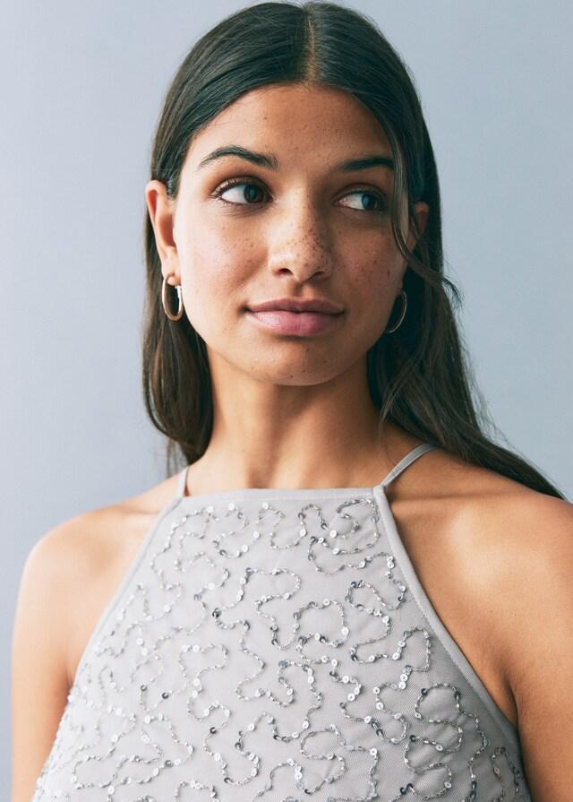 Mango Abito Tulle E Cristalli