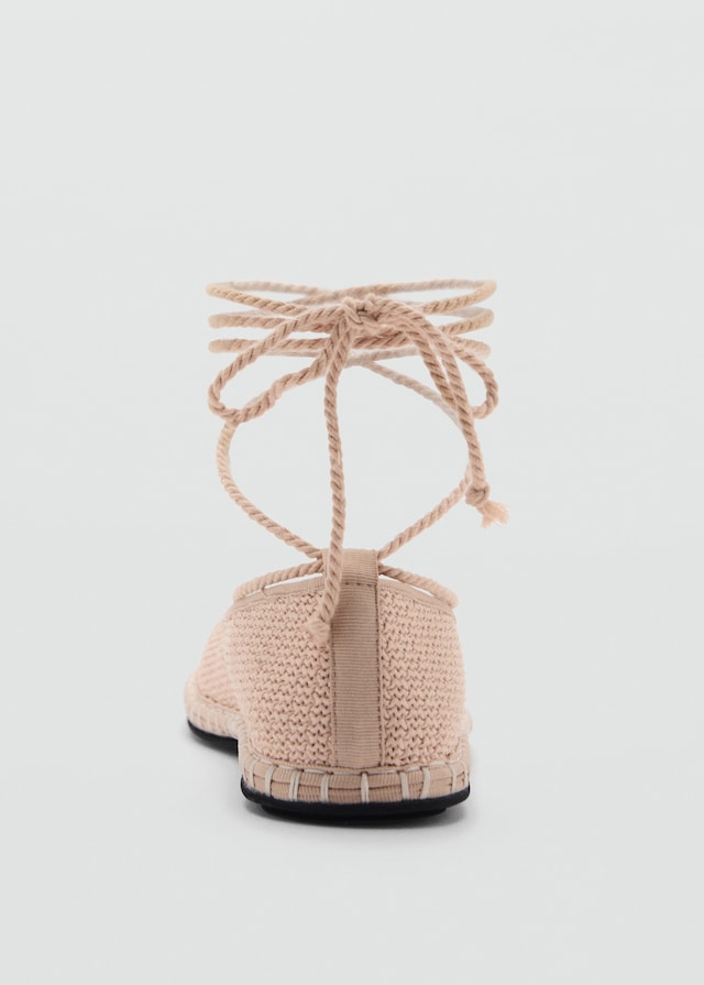 Mango Ballerine Maglia Dettagli Lacci