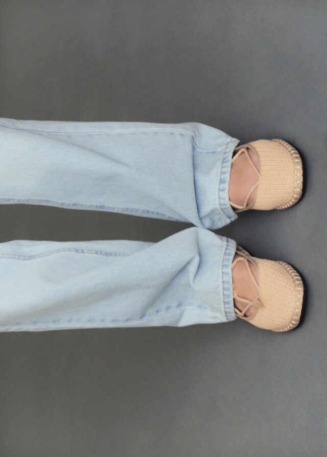 Mango Ballerine Maglia Dettagli Lacci