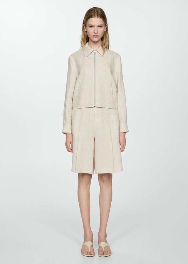 Mango Bermuda 100% Lino