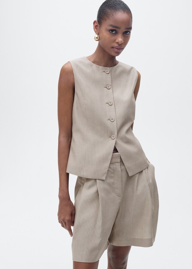 Mango Bermuda Completo Righe