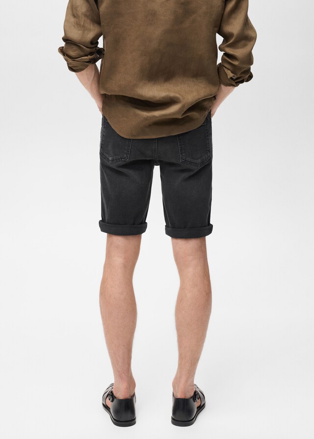 Mango Bermuda Denim Slim Fit