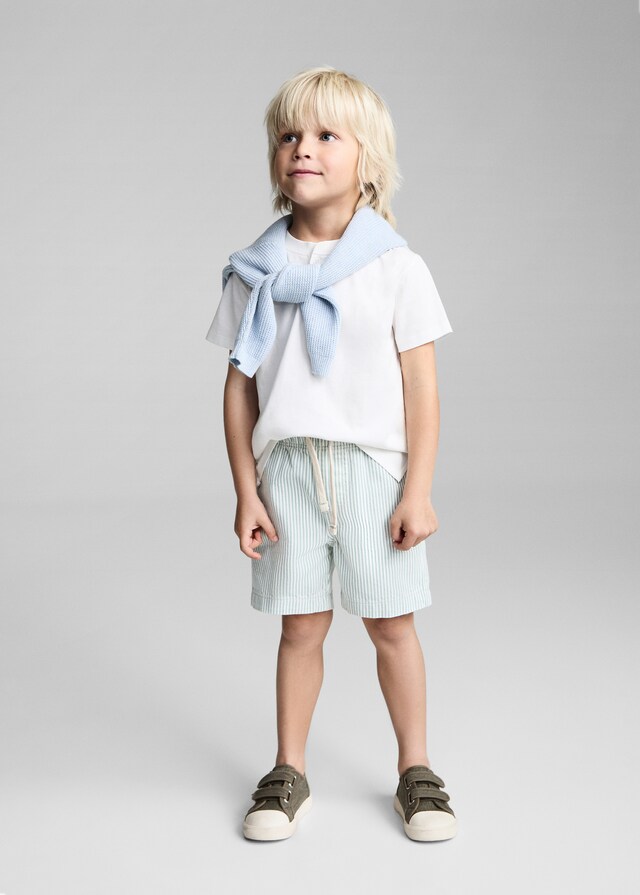 Mango Bermuda Righe Coulisse