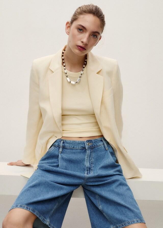 Mango Bermuda Wideleg Pinces