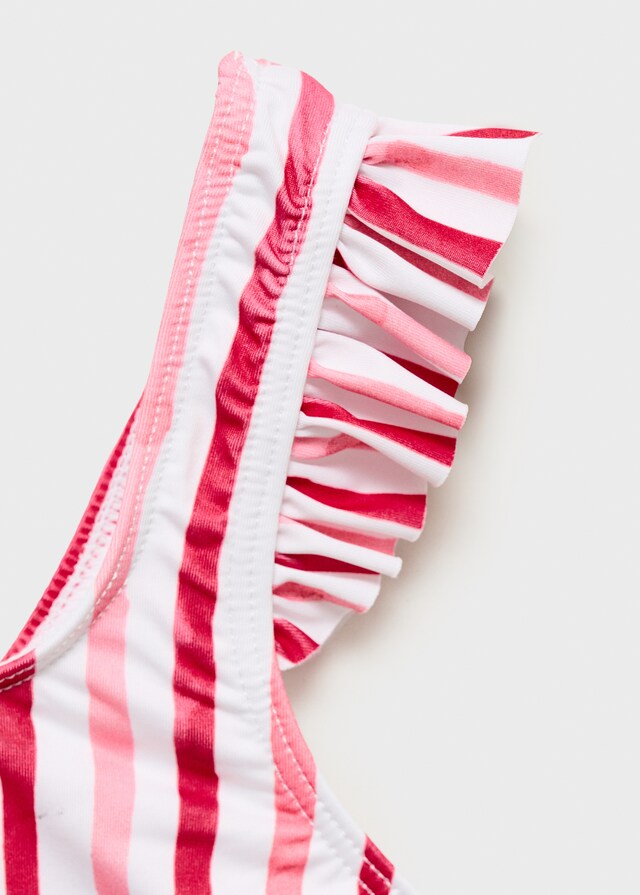 Mango Bikini Righe Volant