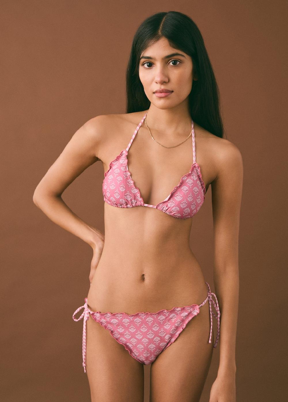 Mango Bikini stampa bordo