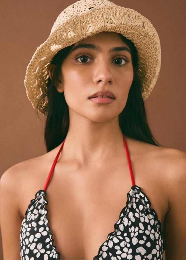 Mango Bikini Stampato Coulisse Contrasto