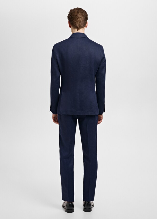 Mango Blazer Completo Amalfi 100% Lino Slim-fit