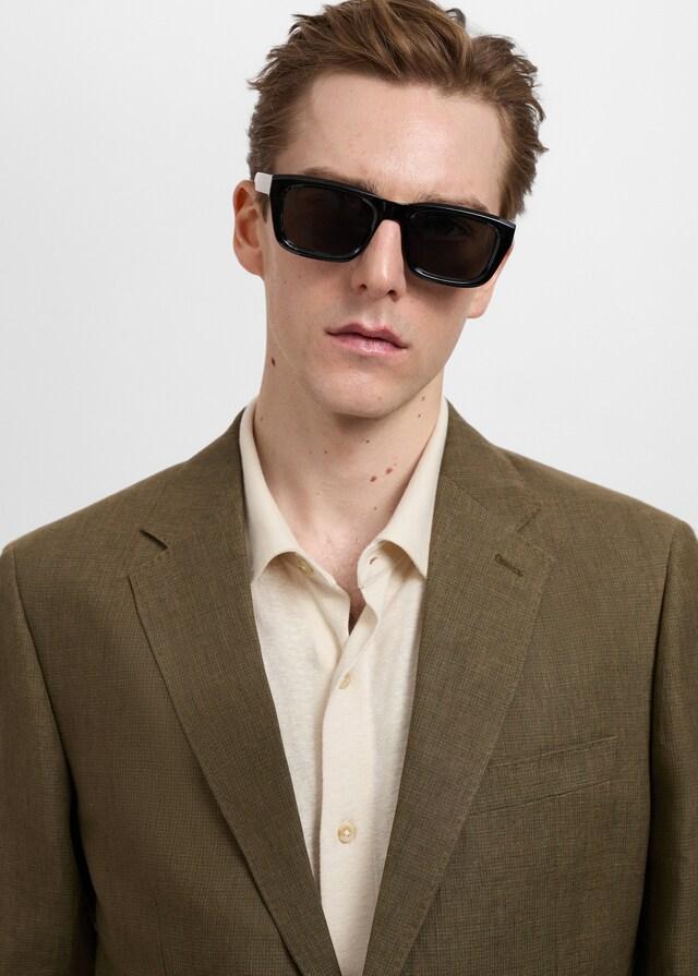 Mango Blazer Completo Amalfi 100% Lino Slim-fit