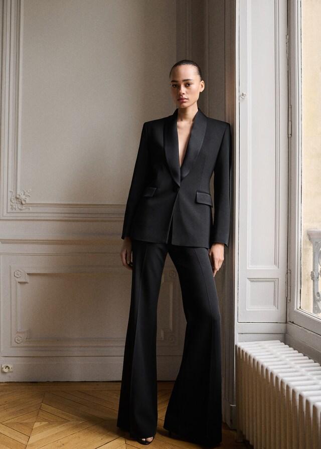 Mango Blazer Completo Dettagli Raso