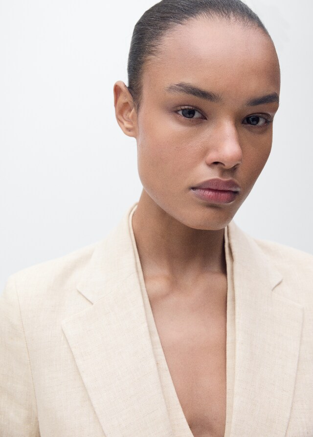 Mango Blazer Completo Lino