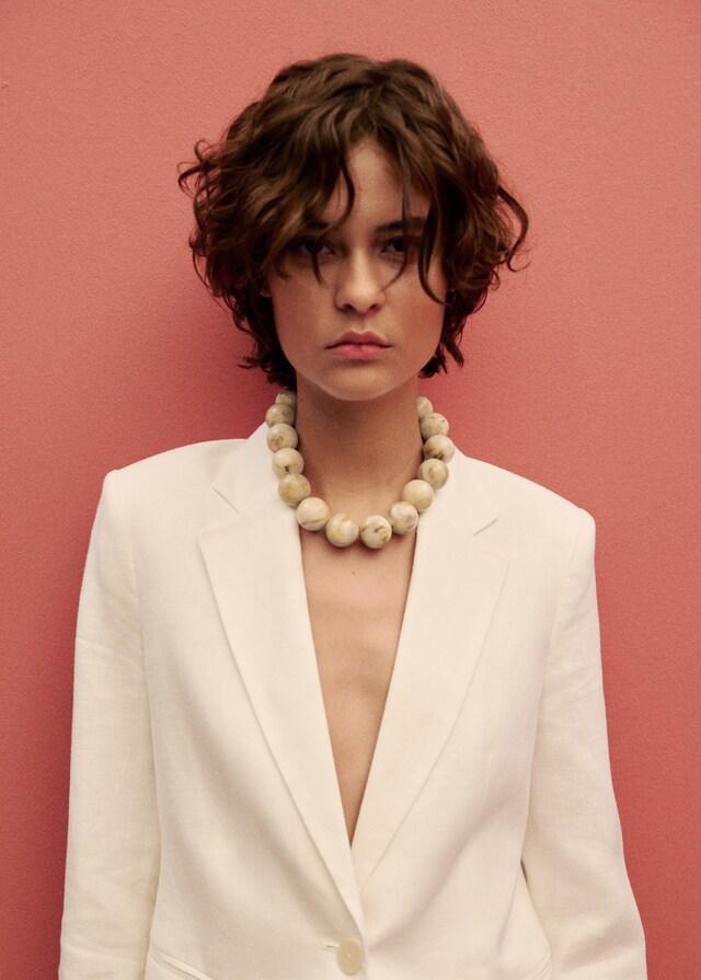 Mango Blazer Completo Lino