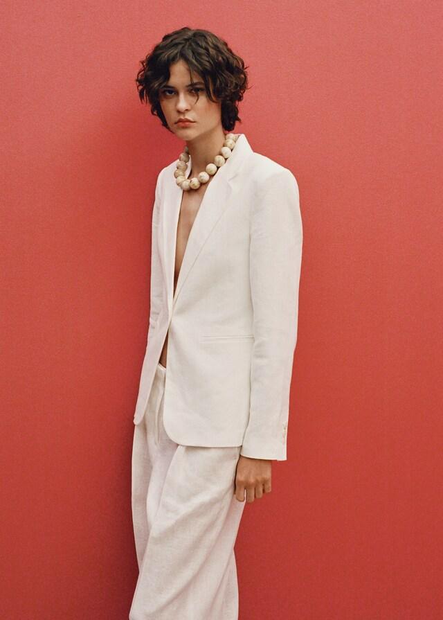 Mango Blazer Completo Lino