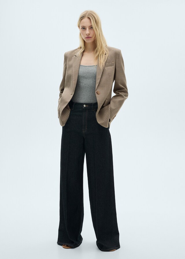 Mango Blazer Diritto Micro Pied-de-poule