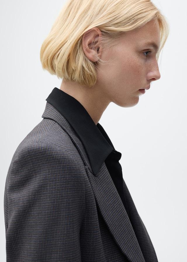 Mango Blazer Diritto Micro Pied-de-poule