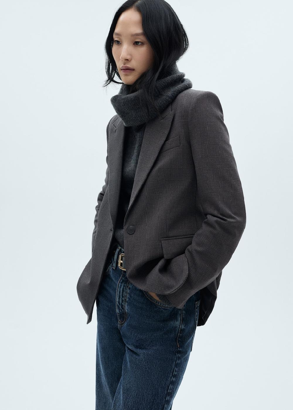 Mango Blazer diritto micro pied-de-poule