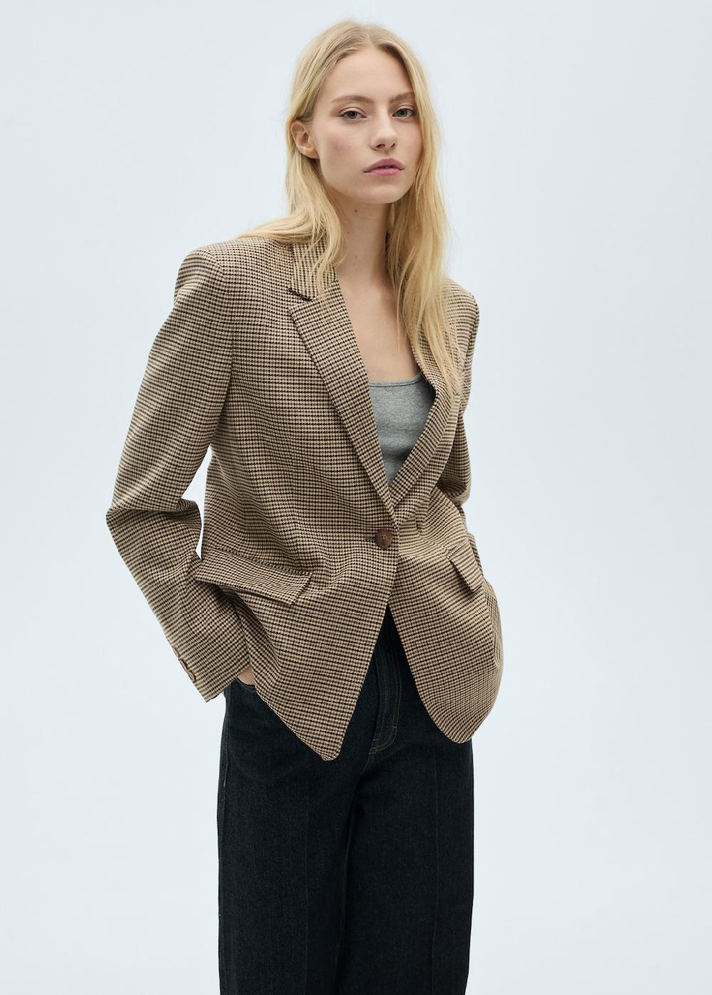 Mango Blazer diritto micro pied-de-poule