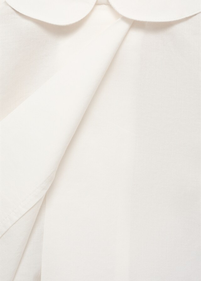 Mango Blusa Cotone Collo Babydoll