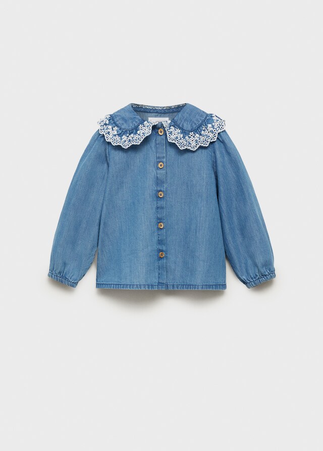 Mango Blusa Denim Cotone