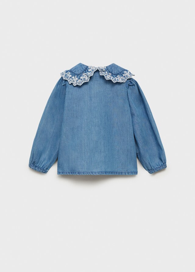 Mango Blusa Denim Cotone