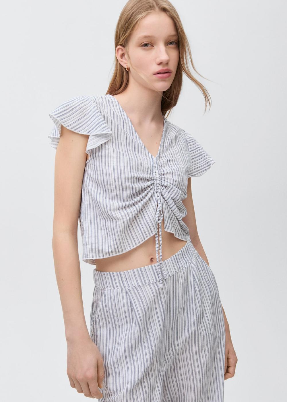 Mango Blusa dettaglio increspato