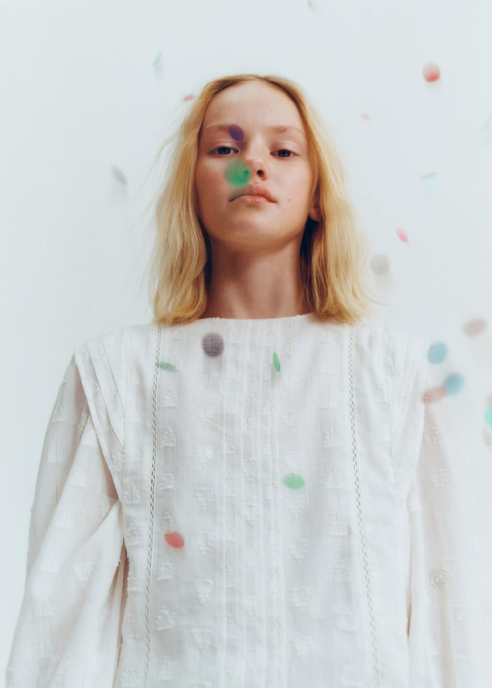 Mango Blusa filo metallizzato