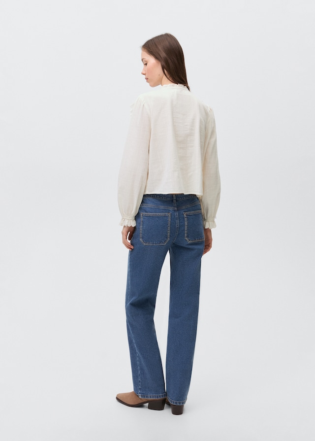 Mango Blusa Increspata Volant