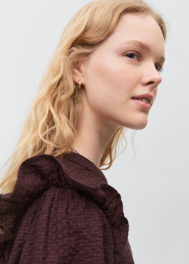 Mango Blusa Increspata Volant