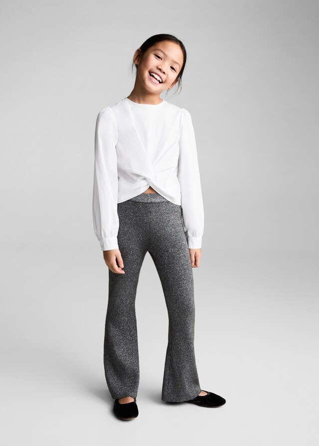 Mango Blusa Nodo Cotone