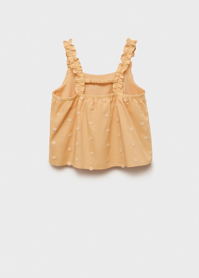 Mango Blusa Ricami Increspature