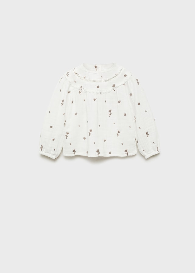 Mango Blusa Ricamo Floreale