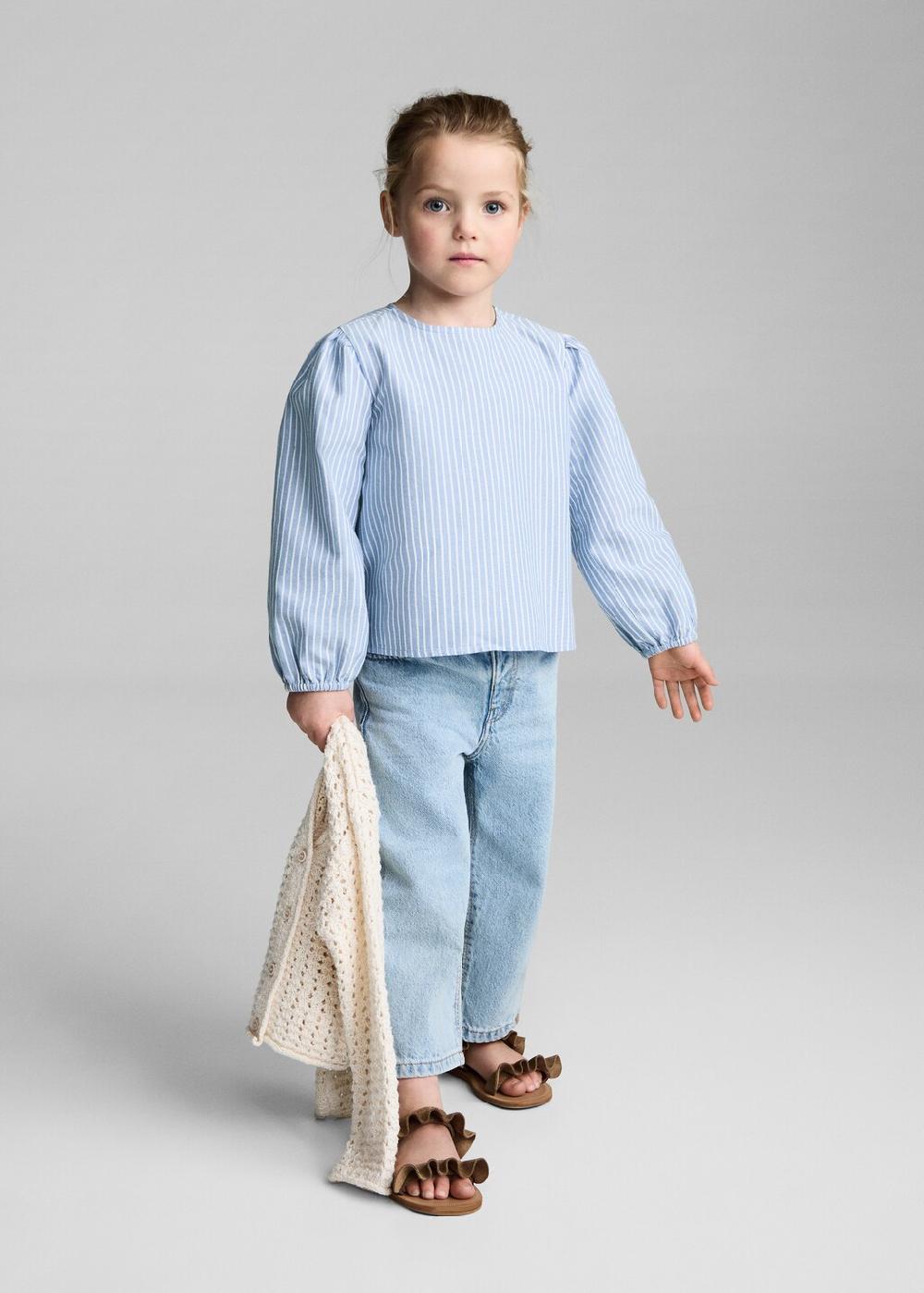 Mango Blusa righe cotone