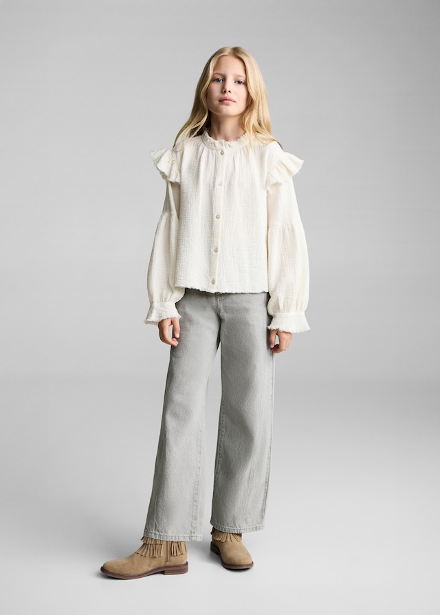 Mango Blusa Romantica Bambula