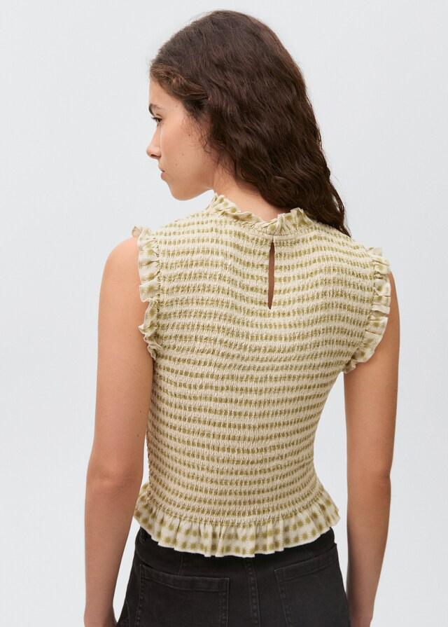 Mango Blusa Stampata Volant