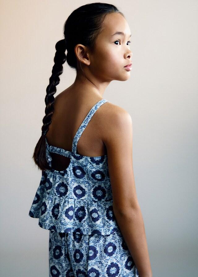 Mango Blusa Stampata Volant