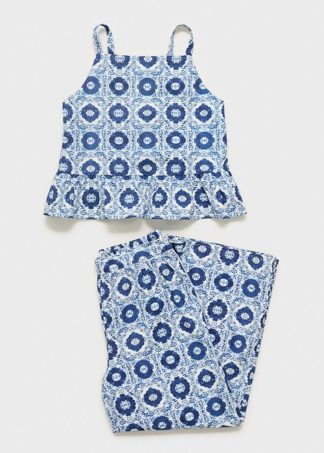 Mango Blusa Stampata Volant