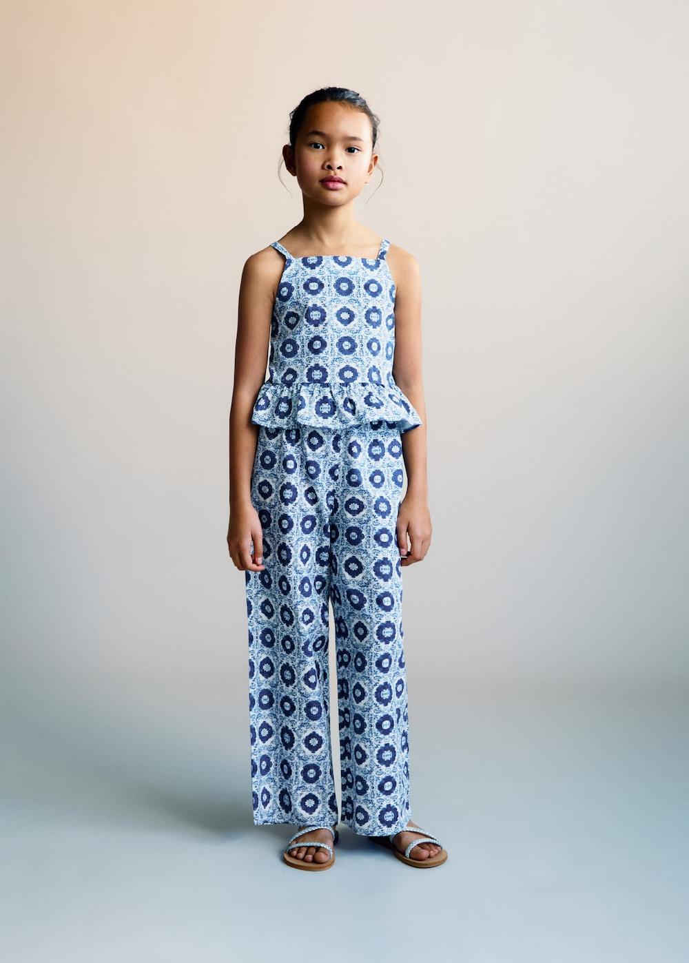 Mango Blusa stampata volant