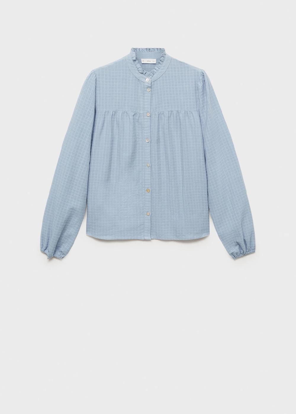 Mango Blusa texture quadri