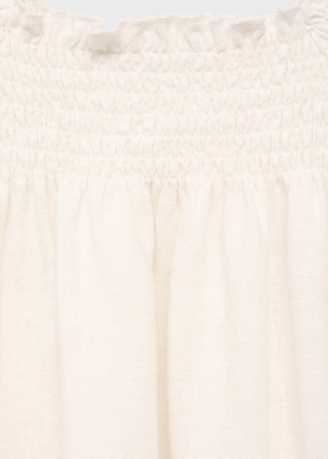 Mango Blusa Volants Lino