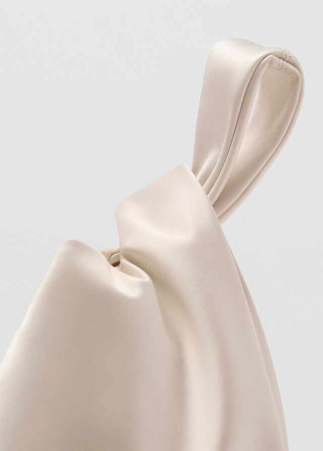 Mango Borsa A Mano Raso Finitura Frange