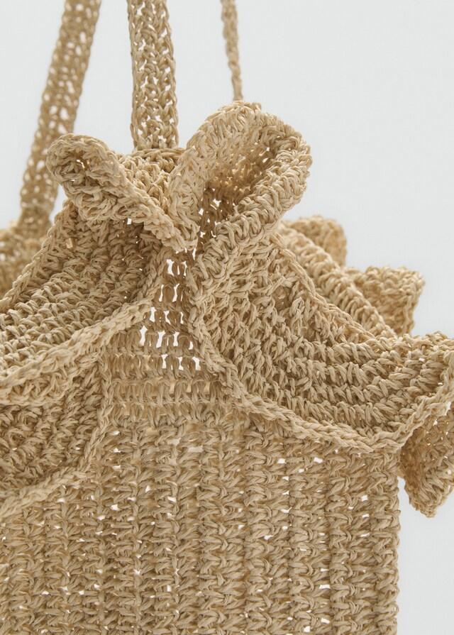 Mango Borsa A Sacco Fibra Naturale