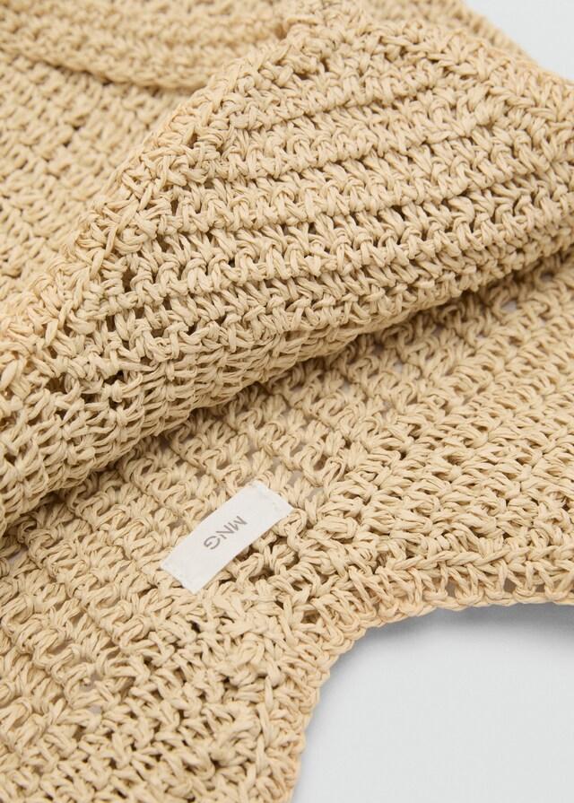 Mango Borsa A Sacco Fibra Naturale