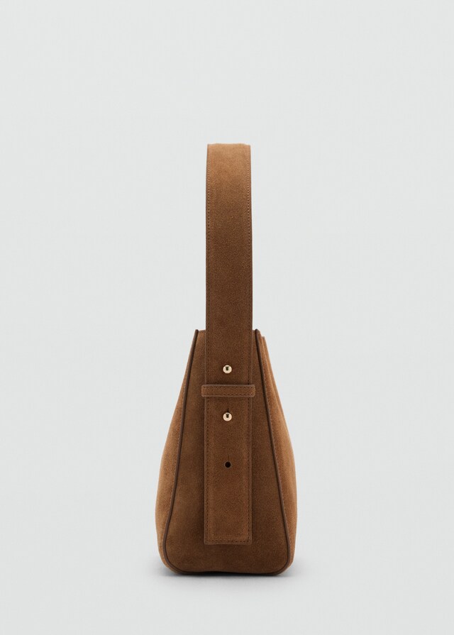 Mango Borsa Mini Shopper Crosta Di Cuoio